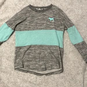 grey and teal PINK sweater size XS